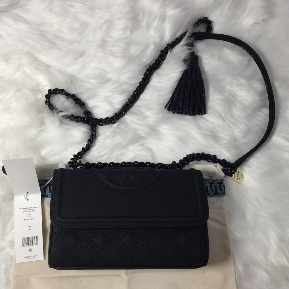 Tory Burch Fleming Matte Small Convertible Shoulder Bag New - Picture 4 of 10
